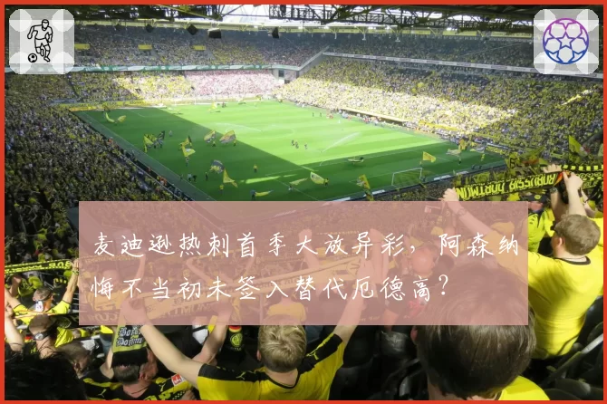 麦迪逊热刺首季大放异彩，阿森纳悔不当初未签入替代厄德高？
